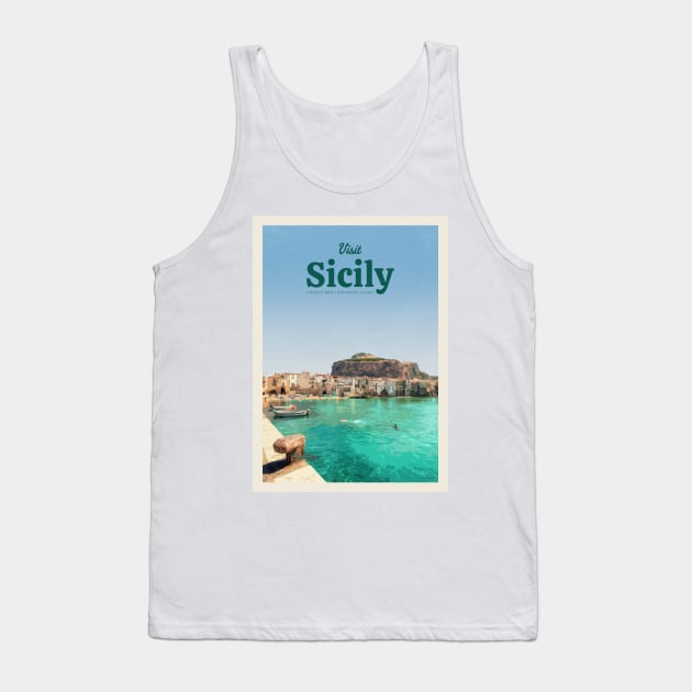 Visit Sicily Tank Top by Mercury Club